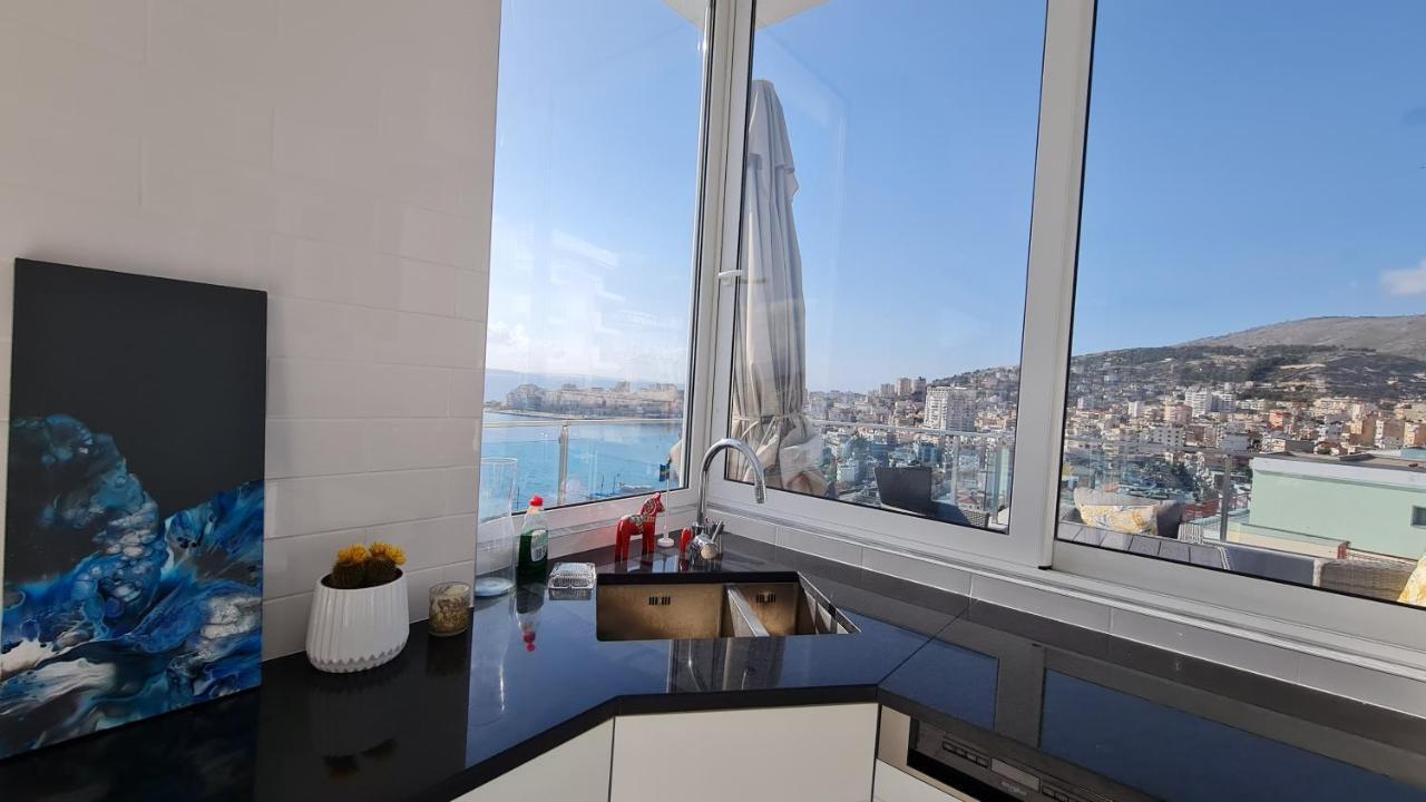 Апартаменты Rocknest Sea View Penthouse Саранда Экстерьер фото