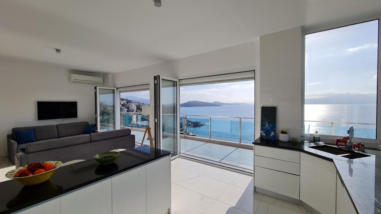 Апартаменты Rocknest Sea View Penthouse Саранда Экстерьер фото